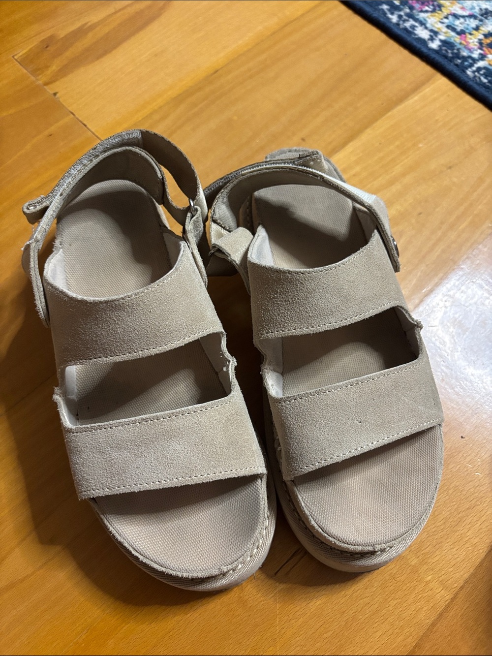 UGG Tan Suede Double-Strap Sandals